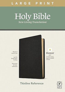 NLT Large Print Thinline Reference Bible/Filament Enabled Edition-Black Genuine Leather