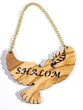 Ornament-Hanging Dove w/Shalom-Olivewood (#21146)