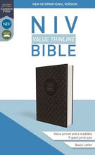 NIV Value Thinline Bible (Comfort Print)-Charcoal/Black Leathersoft