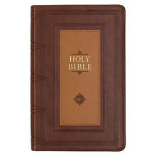 KJV Giant Print Bible-Saddle Tan/Butterscotch Faux Leather