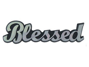 Auto Decal-3D Blessed (Silver) (Pack of 6)