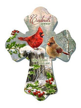 Wall Cross-Holly Cardinals (6" x 8")