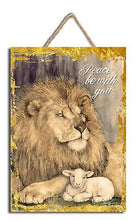 "Sign-Peace Be With You w/Rope Hanger (7"" x 10"")                                                                         "