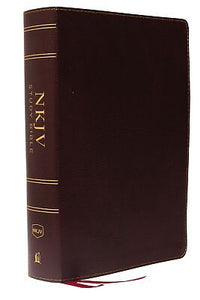 NKJV Study Bible (Full-Color) (Comfort Print)-Burgundy Bonded Leather