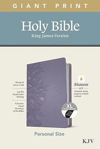 KJV Personal Size Giant Print Bible/Filament Enabled-Peony Lavender LeatherLike Indexed