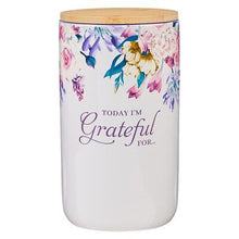 Gratitude Jar-Today I'm Grateful For... w/Cards (Purple Floral)