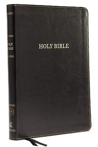 KJV Thinline Bible/Large Print (Comfort Print)-Black Leathersoft