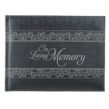 Guest Book-In Loving Memory-Charcoal LuxLeather-Small