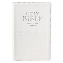 KJV Deluxe Gift Bible-White Faux Leather Indexed