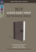 NIV Super Giant Print Reference Bible (Comfort Print)-Gray Leathersoft Indexed
