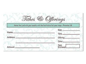 Offering Envelope-Tithes & Offerings (Proverbs 3:9) (Pack Of 100)