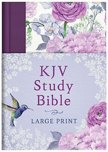 KJV Study Bible/Large Print-Hummingbird Lilacs Hardcover