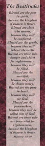 Bookmark-Beatitudes (Matthew 5:3-10 KJV) (Pack Of 25)