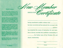 Certificate-New Member Instruction (Parchment) (8-1/2" x 11") (Pack Of 6)