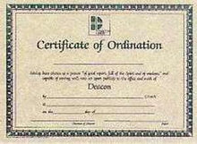 Certificate-Ordination-Deacon (Parchment) (8-1/2" x 11) (Pack Of 6)