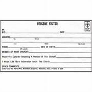 Visitor Card-Welcome Visitor (#WV-5) (Pack Of 100)