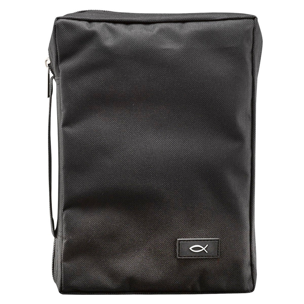 Bible Cover-Durable Polyester-Black-LRG