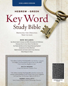 KJV Hebrew-Greek Key Word Study-Black Genuine Leather