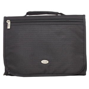 Bible Cover-Three Fold Polyester Organizer-Black-LRG