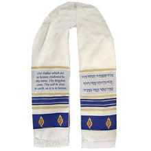 Prayer Scarf-Lord's Prayer-Blue Acrylic (63" x 15") (#29761)