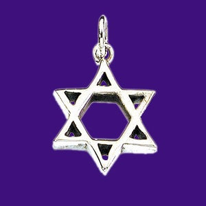 Necklace-Star Of David (Modern) (Sterling Silver)-20" Chain (#9520)