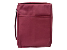 Bible Cover-Canvas-Solid Color-Burgundy-SML