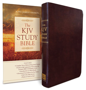 KJV Study Bible-Burgundy Bonded Leather