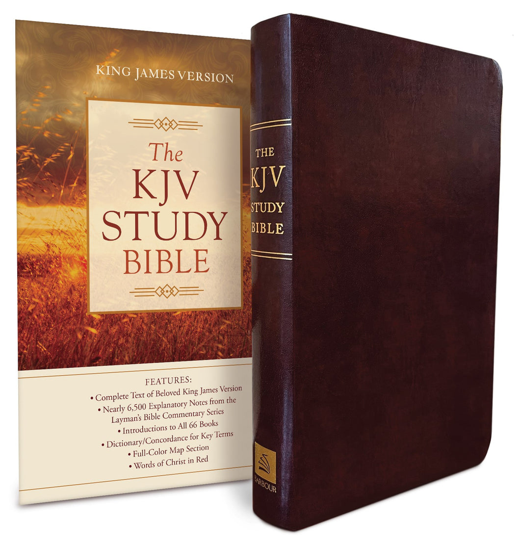 KJV Study Bible-Burgundy Bonded Leather