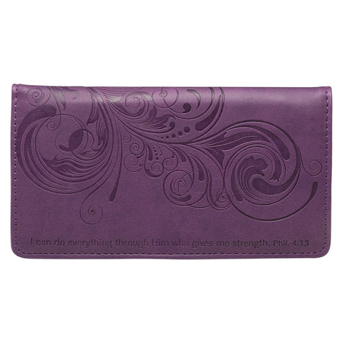 Checkbook/Wallet-I Can Do Everything-Purple