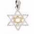Necklace-Star Of David-Silver & Gold Plated-18