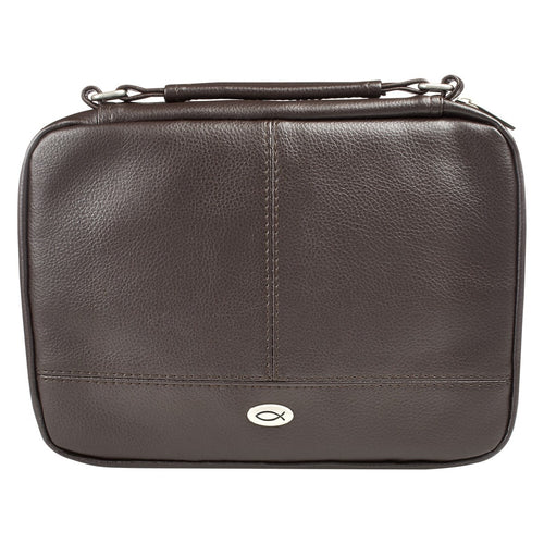 Bible Cover-Two Fold Organizer-MED-Luxleather-Brown