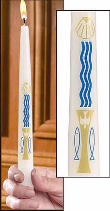 Candle-Baptismal-Baptism By Water-7/8