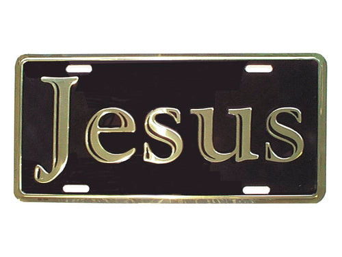 Auto Tag-Deluxe-Jesus-Gold/Black