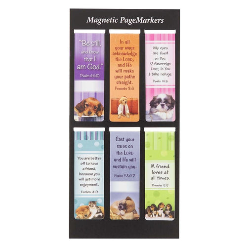 Bookmark-Pagemarker-Magnetic-Dogs/Be Still (Set Of 6)