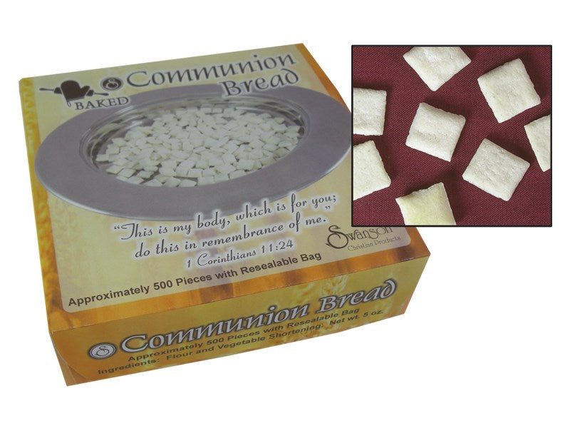 Communion-Baked Unleavened Hard Bread-Square (Pack Of 500) (White Box)