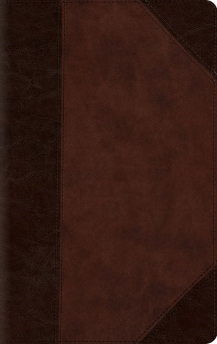 ESV Large Print Compact Bible-Brown/Walnut Portfolio Design TruTone