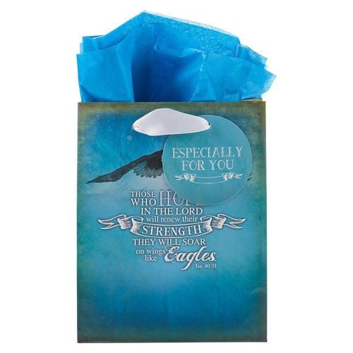 Gift Bag-Soar Like Eagles W/Tag & Tissue- Small