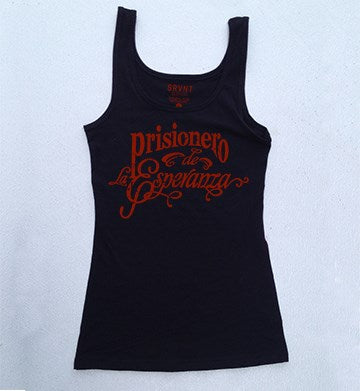 Spanish-TS-Prisoner Of Hope-Womens Tank- Small-Black/Red