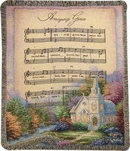 """Throw-Church In The Country-Amazing Grace-Tapestry (50"""" x 60"""")                                                          """