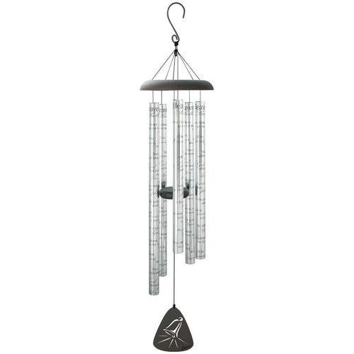 Wind Chime-Sonnet-Heavenly Bells-Bereavement-Silver/Black (44