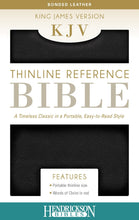 KJV Thinline Reference Bible-Black Bonded Leather