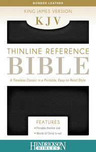 KJV Thinline Reference Bible-Black Bonded Leather