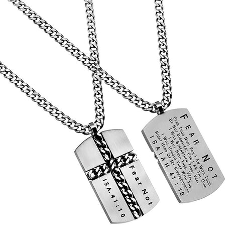 Necklace-Chain Cross-Fear Not (24