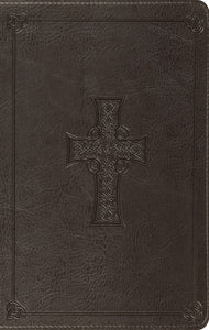 ESV Value Thinline Bible-Charcoal Celtic Cross Design TruTone