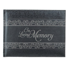 Guest Book-In Loving Memory-Charcoal LuxLeather-Small