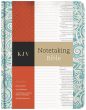 KJV Notetaking Bible-Blue Floral/Fabric