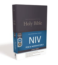 NIV Pew And Worship Bible/Large Print-Blue Hardcover