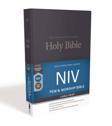 NIV Pew And Worship Bible/Large Print-Blue Hardcover