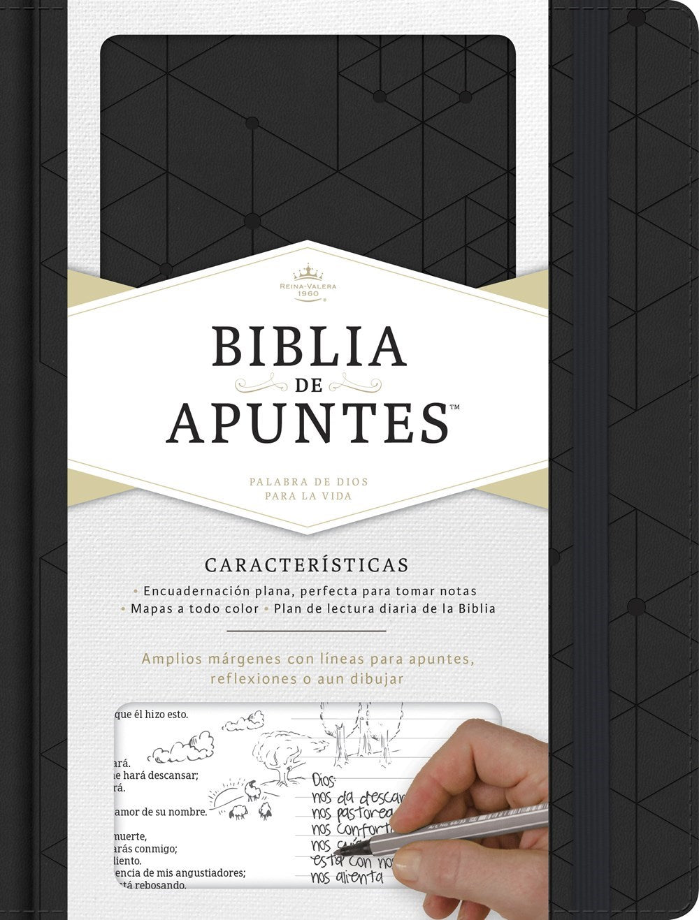 RVR 1960 Notetaking Bible (Biblia de Apunte)-Black LeatherTouch