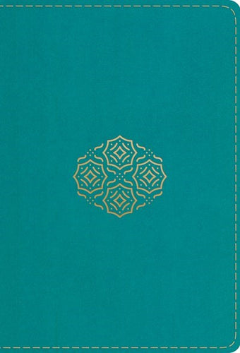 ESV Large Print Compact Bible-Teal Bouquet Design TruTone